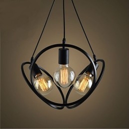 3 Lichter Kronleuchter Pendelleuchte Traditionell Klassisch Retro Metall