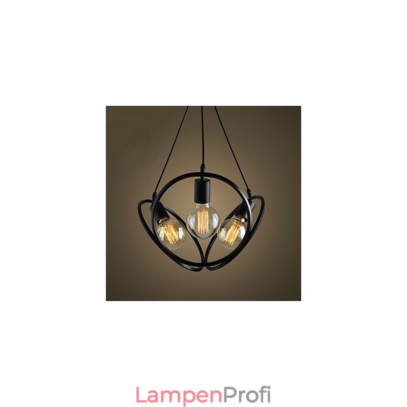 3 Lichter Kronleuchter Pendelleuchte Traditionell Klassisch Retro Metall