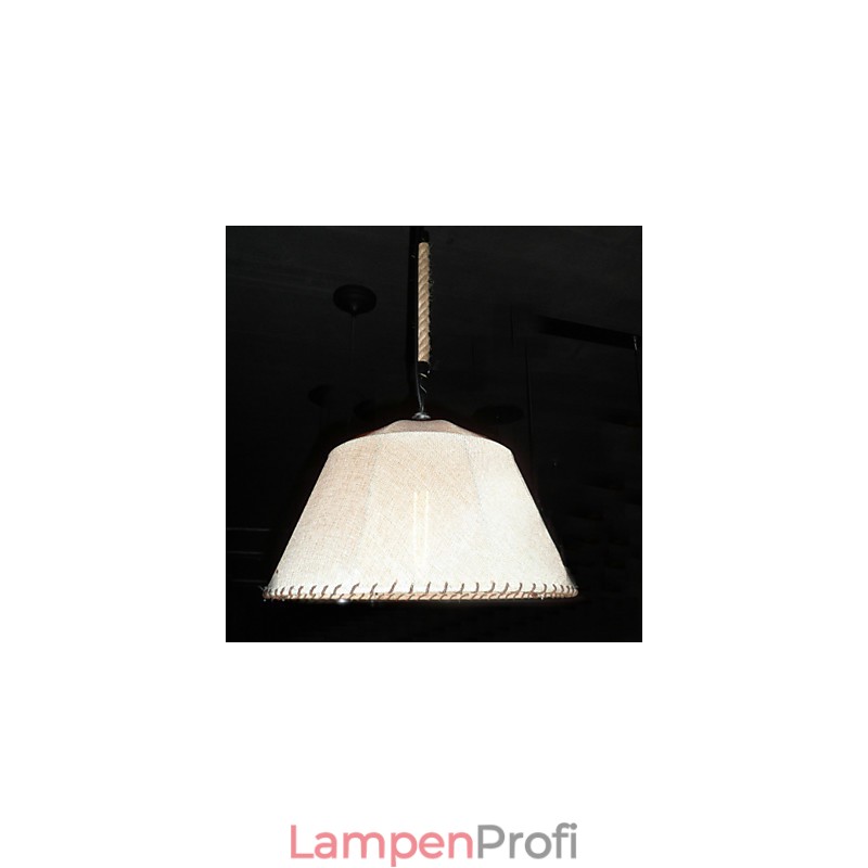 Pendelleuchte im nordamerikanischen Retro-Stil mit 1 Licht und Stoffschirm