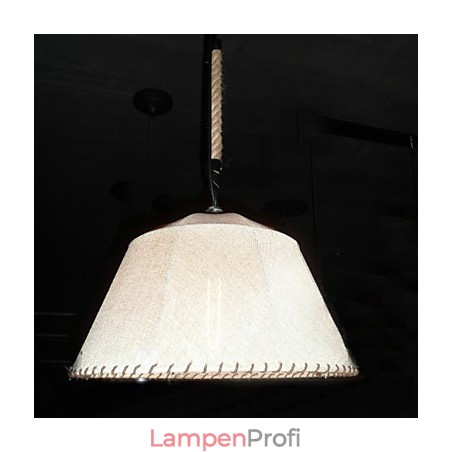Pendelleuchte im nordamerikanischen Retro-Stil mit 1 Licht und Stoffschirm Pendelleuchte im nordamerikanischen Retro-Stil mit 1 Licht und Stoffschirm
