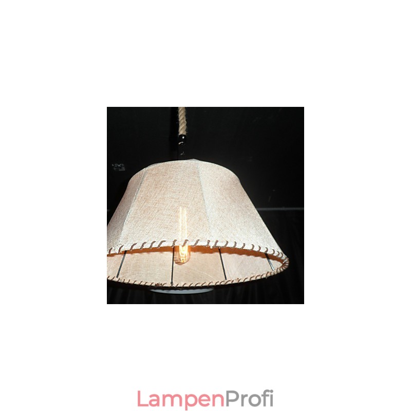 Pendelleuchte im nordamerikanischen Retro-Stil mit 1 Licht und Stoffschirm