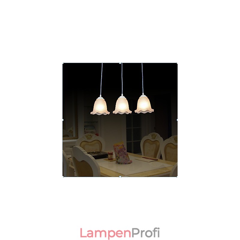 Pendelleuchte Drei Lichter Weiß Europäische Retro Klassisch