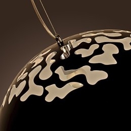 Moderne zeitgenössische Pendelleuchte mit Schalenmalerei