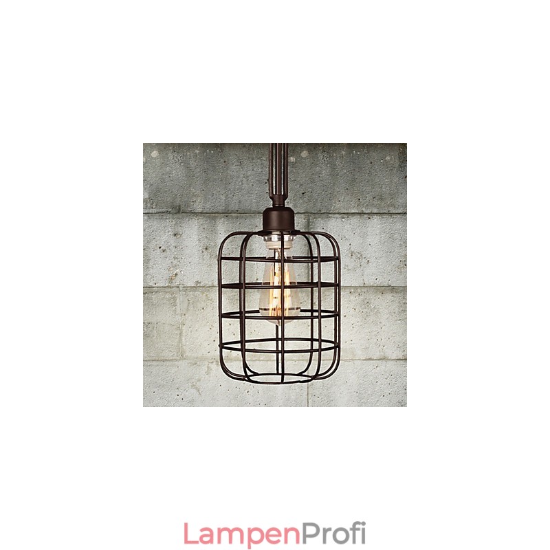 Pendelleuchte aus Metall im Mini-Retro-Stil mit Malerei