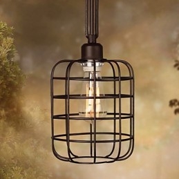 Pendelleuchte aus Metall im Mini-Retro-Stil mit Malerei