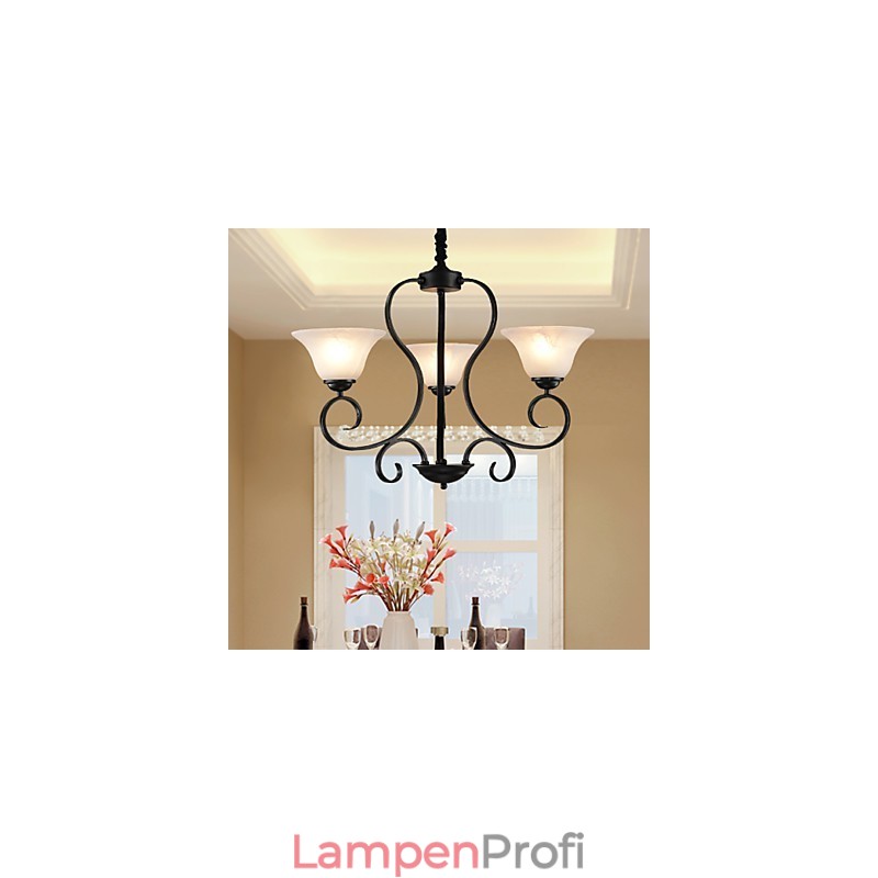 3 Lichter Retro Kronleuchter Country Metall