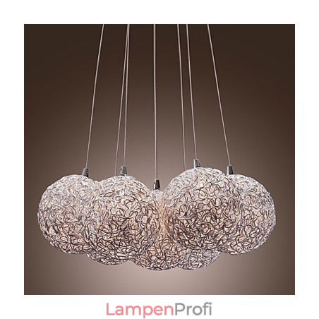 Moderne Pendelleuchte aus Aluminium mit 7 Lichtern