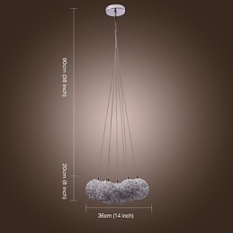 Moderne Pendelleuchte aus Aluminium mit 7 Lichtern
