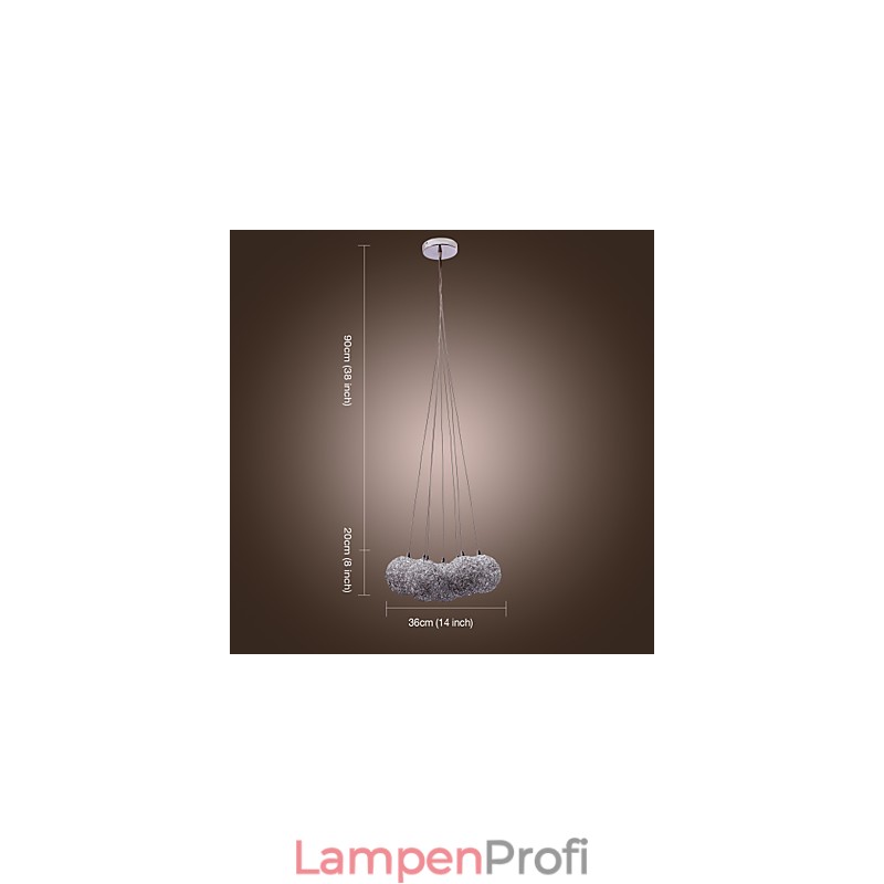 Moderne Pendelleuchte aus Aluminium mit 7 Lichtern