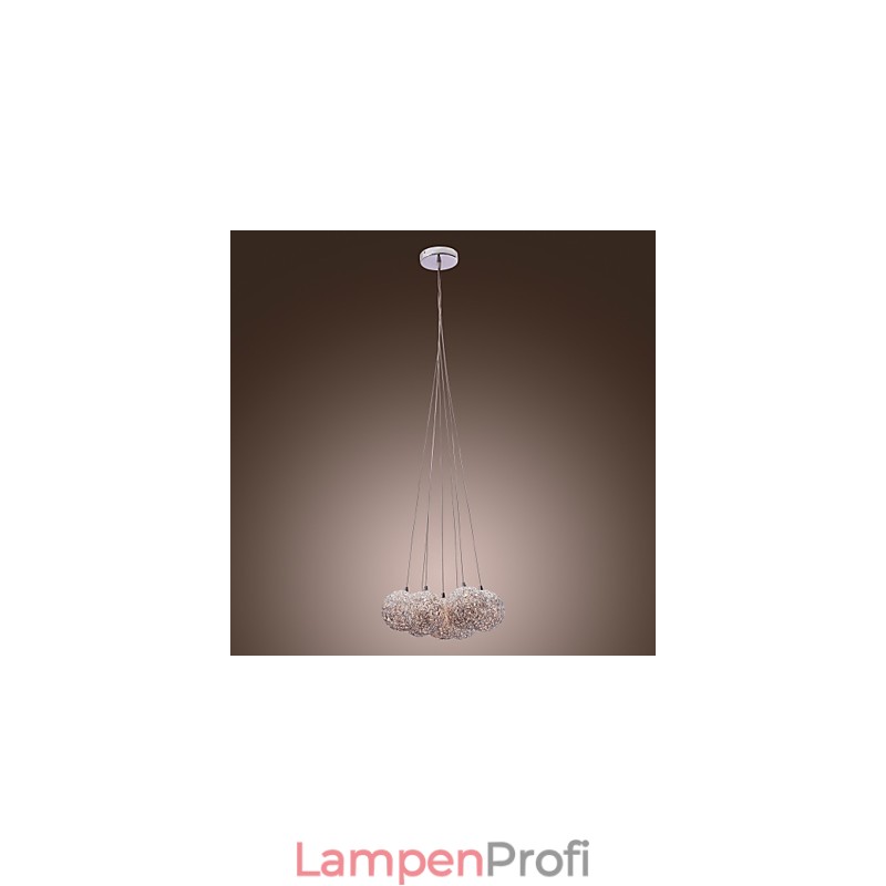 Moderne Pendelleuchte aus Aluminium mit 7 Lichtern