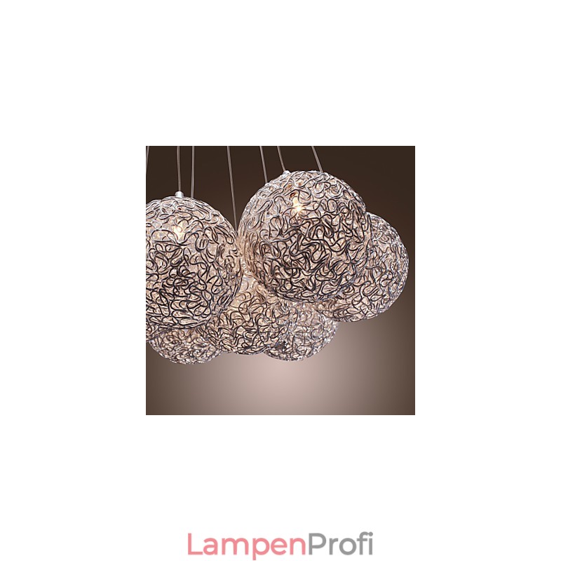 Moderne Pendelleuchte aus Aluminium mit 7 Lichtern