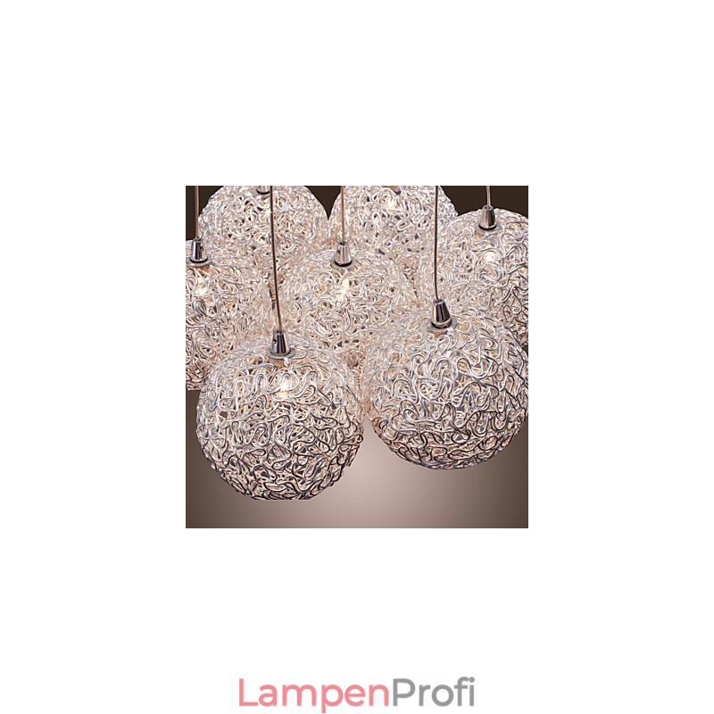 Moderne Pendelleuchte aus Aluminium mit 7 Lichtern