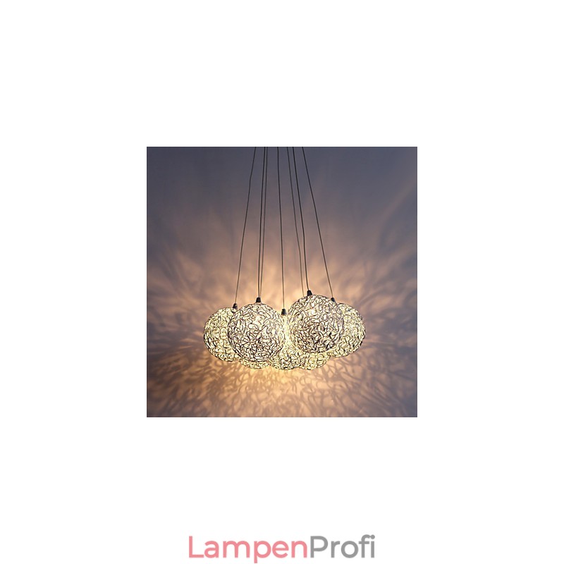 Moderne Pendelleuchte aus Aluminium mit 7 Lichtern