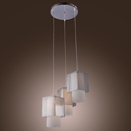 Moderne, zeitgenössische Pendelleuchte im Mini-Stil mit galvanisierter Beschichtung