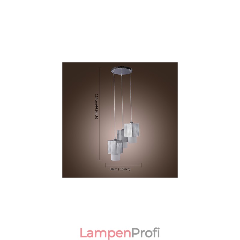 Moderne, zeitgenössische Pendelleuchte im Mini-Stil mit galvanisierter Beschichtung