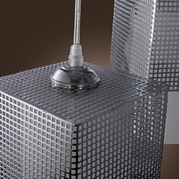 Moderne, zeitgenössische Pendelleuchte im Mini-Stil mit galvanisierter Beschichtung