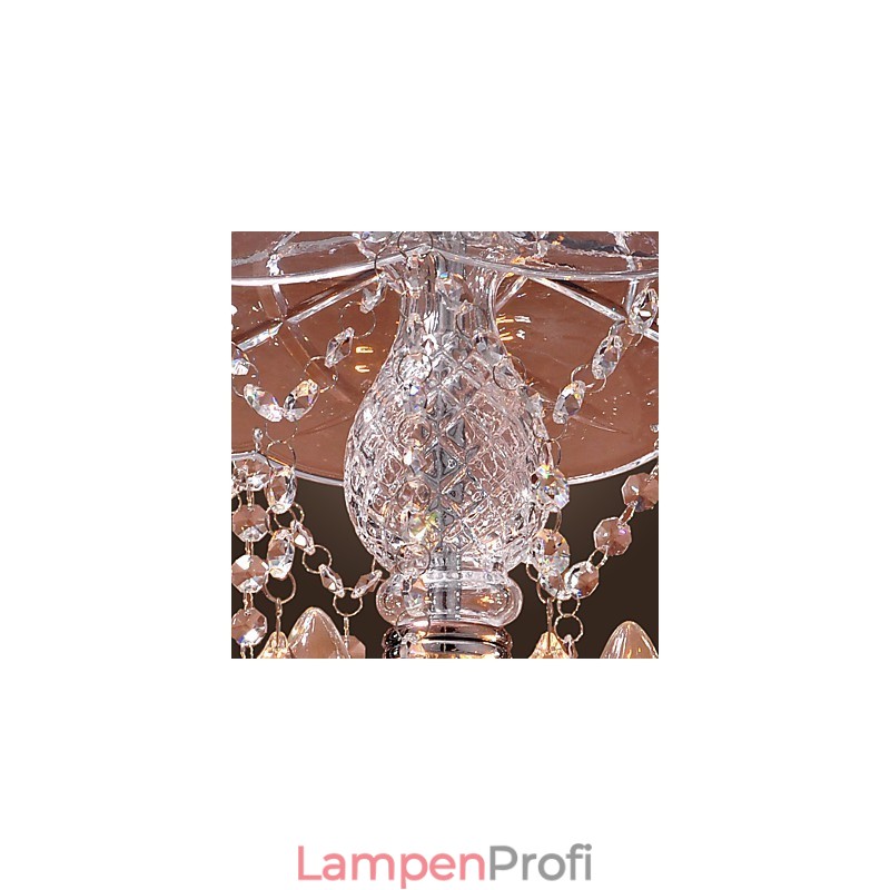 Moderne Kristall-Pendelleuchte mit 3 Lichtern im Glasschirm