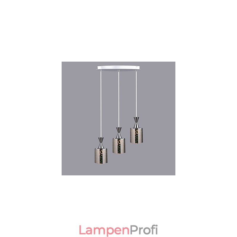 Traumlasergravur Verchromte Lampe 3 Scheiben