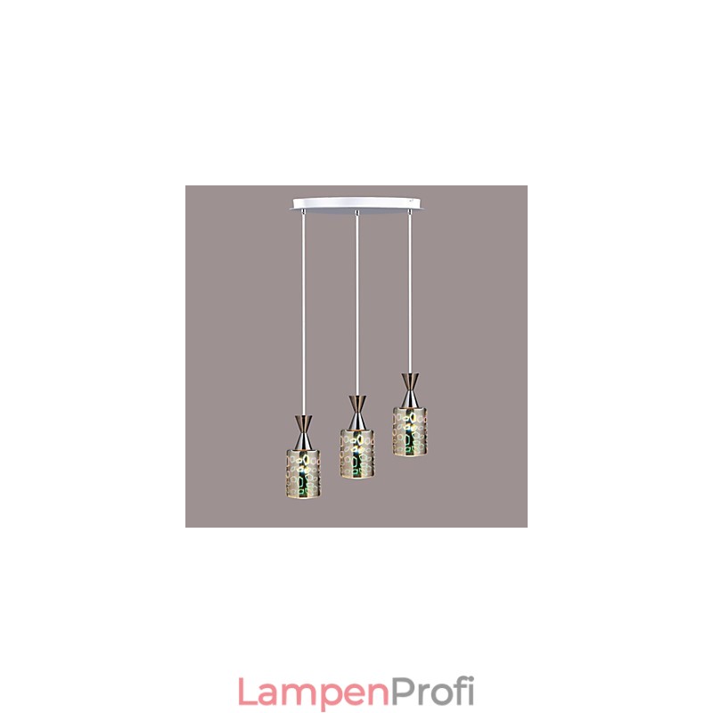 Traumlasergravur Verchromte Lampe 3 Scheiben