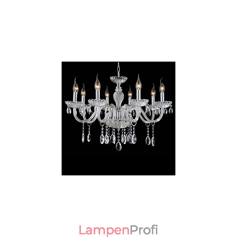 8 Licht Der Stil des Palastes Glas Kronleuchter mit Kerze Birne
