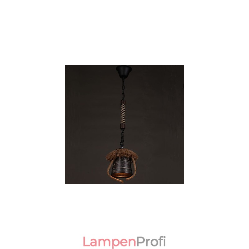 American Country Retro Hanf Keramik Lampe