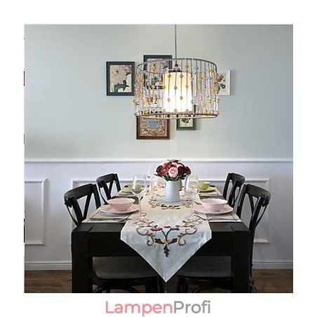 Der einzelne Kopf der Lampe besteht aus zylindrischen Perlen. Der einzelne Kopf der Lampe besteht aus zylindrischen Perlen.