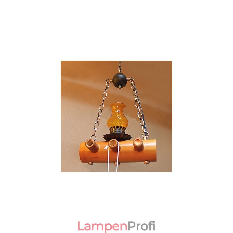 Amerikanischer Landhausstil, antiker Bambus-Kronleuchter mit einem Kopf