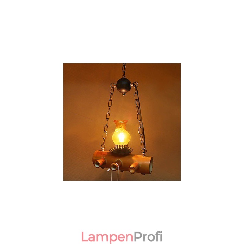 Amerikanischer Landhausstil, antiker Bambus-Kronleuchter mit einem Kopf