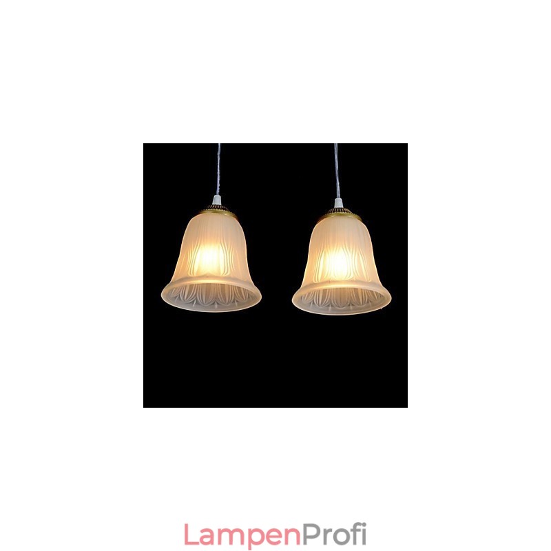 Bronze Anhänger Drei Lichter Muster Glas Schatten Europäischen Retro Klassische