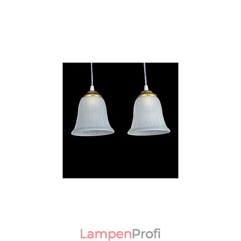 Bronze Anhänger Drei Lichter Muster Glas Schatten Europäischen Retro Klassische