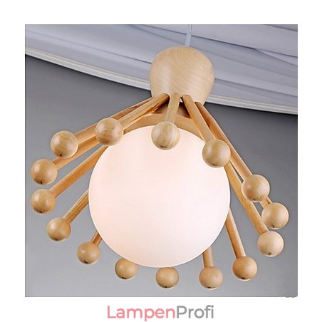 Garten-Holz-Kronleuchter, einfacher nordischer Holz-Kronleuchter