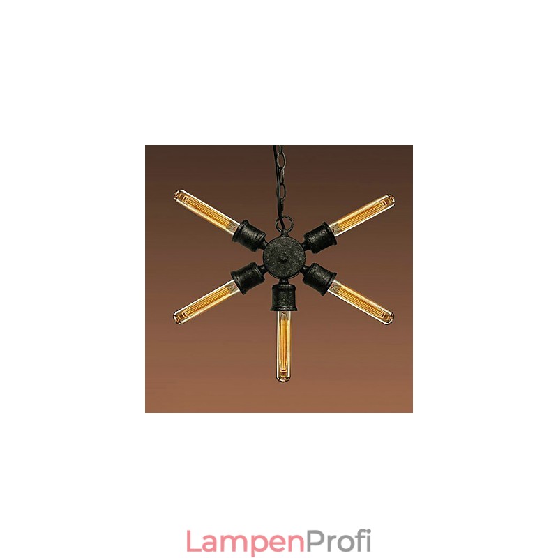 Pendelleuchte aus Metall im Retro-Stil