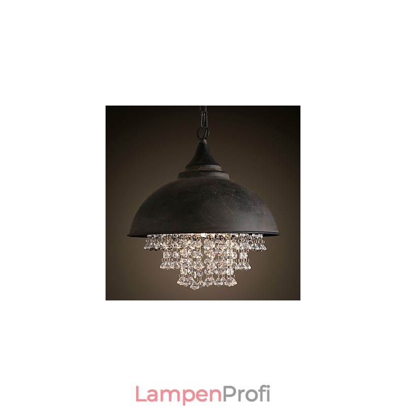 Loft Pendelleuchte Kristall Retro Kaffee Licht Garage Metall