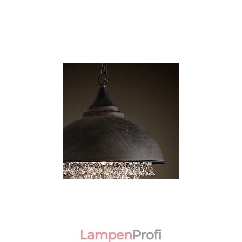 Loft Pendelleuchte Kristall Retro Kaffee Licht Garage Metall