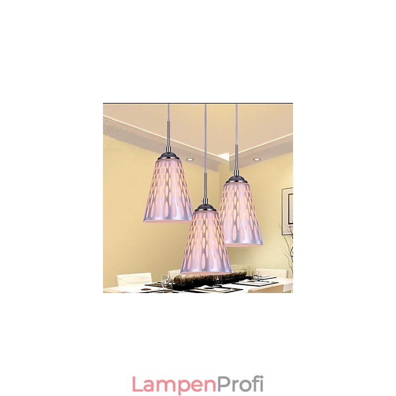 Moderne, schlichte Deckenlampen und Laternen für den Esstisch