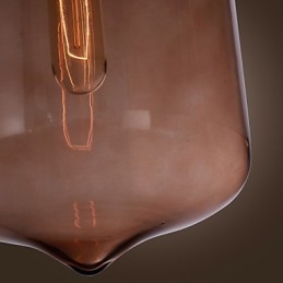Moderne 70-W-Pendelleuchte aus Glas im transparenten Flaschendesign