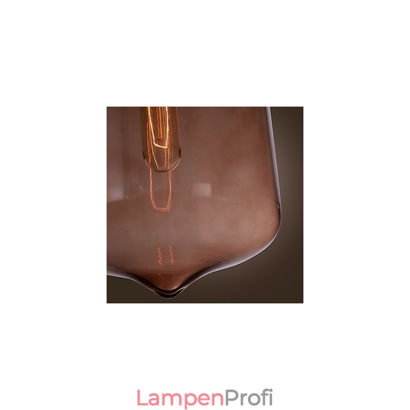Moderne 70-W-Pendelleuchte aus Glas im transparenten Flaschendesign