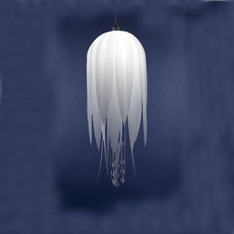 Pendelleuchte Modern Minimalistisch Weiß 1 Licht Metall und