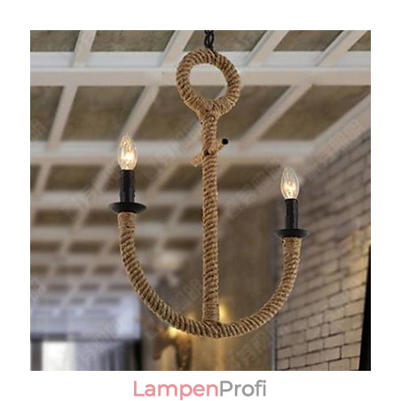 Amerikanisches ländliches Wasser, das alte Wege des Ankerseil-Kronleuchters wiederherstellt