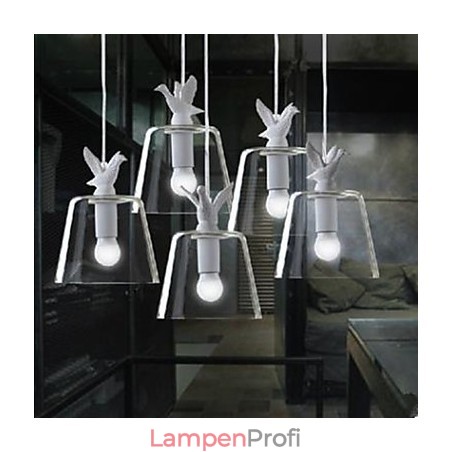 Einzelkopf-Entenküken Vögel Glas-Kronleuchter Mahlzeiten Kronleuchter Einzelkopf-Entenküken Vögel Glas-Kronleuchter Mahlzeiten Kronleuchter