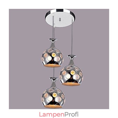 Moderne, zeitgenössische Pendelleuchte im Insel-Mini-Stil mit galvanisierter Beschichtung