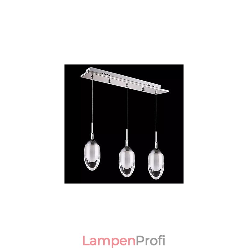 Moderne zeitgenössische Pendelleuchte aus Chrommetall