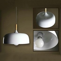 Pendelleuchte aus Metall mit ländlicher Malerei