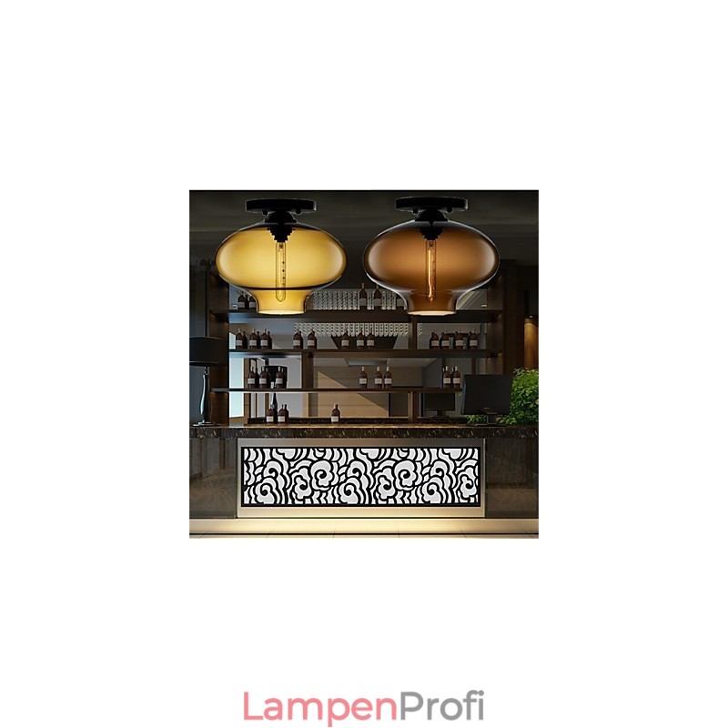 Retro Kreative Einkopf Glas Pendelleuchte Cafe Im Goldfischglas