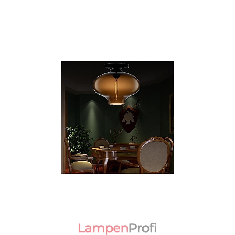 Retro Kreative Einkopf Glas Pendelleuchte Cafe Im Goldfischglas