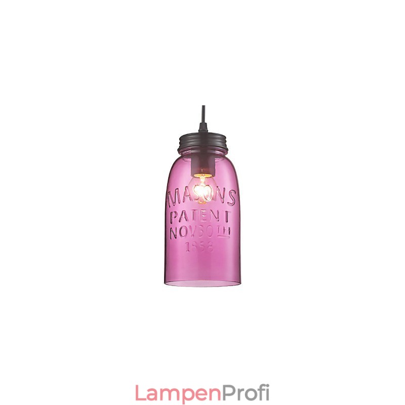 1-flammige, moderne Pendelleuchte aus Glas im transparenten Blasendesign