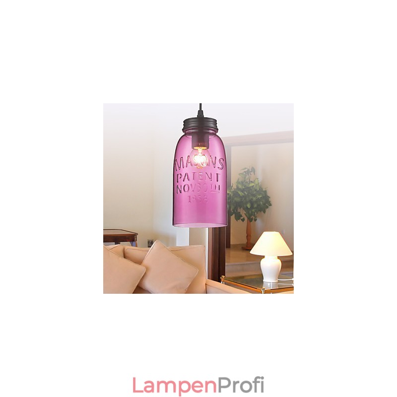 1-flammige, moderne Pendelleuchte aus Glas im transparenten Blasendesign