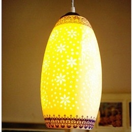 Retro Keramik lampe lampe Treppe Blau Single Head Kronleuchter Kreative