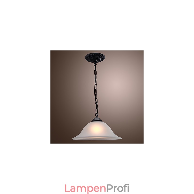 Traditionelle, klassische Pendelleuchte im Mini-Schalen-Stil in Bronze