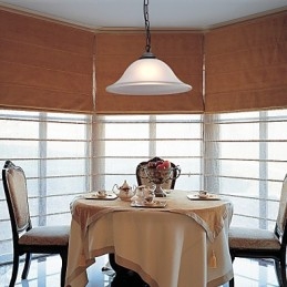 Traditionelle, klassische Pendelleuchte im Mini-Schalen-Stil in Bronze